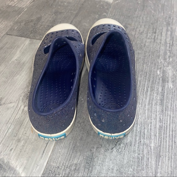 Native Juniper Glitter Mary Jane Blue Sparkly Slip on shoes size c13 - Picture 6 of 7